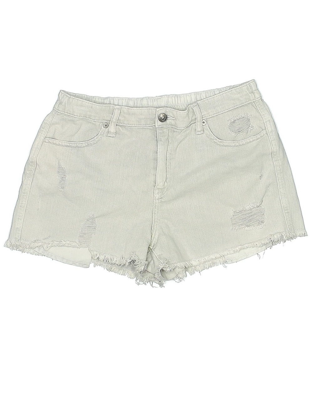 aerie Light Wash Distressed Denim Jean Shorts